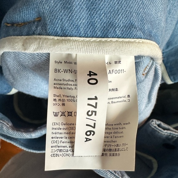 ACNE studios Blå Konst Jean Denim skirt with belt sz40 - Picture 9 of 9
